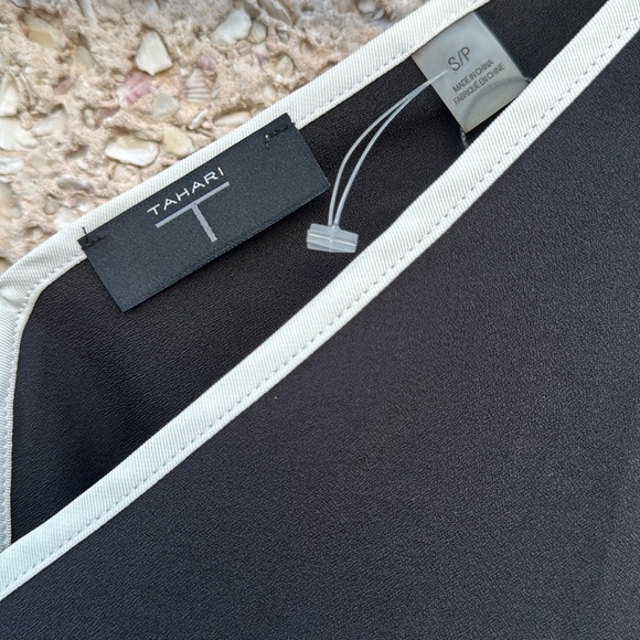 Ellie Tahari Black Tank with White Seams NWT - Picture 3 of 5